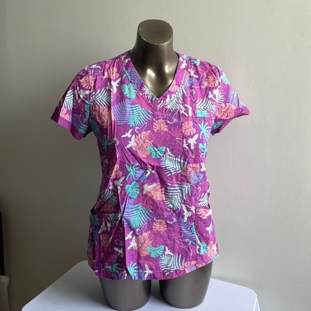 Tropical Bird Sceub Top Large Health Pro